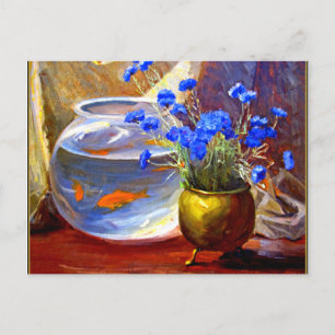 Mannheim - Goldfish Bowl and Flowers Vykort