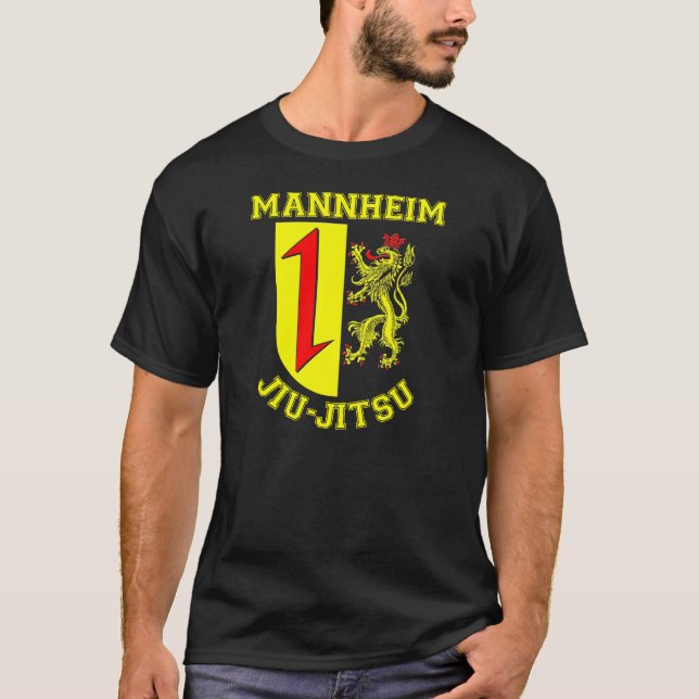 Mannheim Jiu-Jitsu (Wappen/Vapensköld) Tee (Framsida)