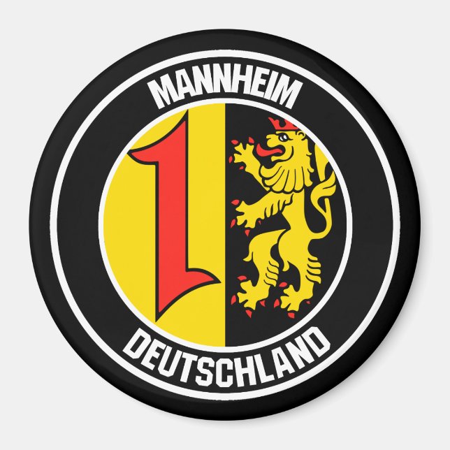 Mannheim Round Emblem Magnet (Framsidan)