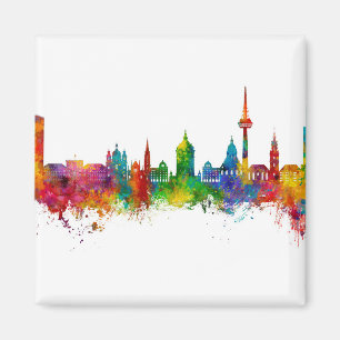 Mannheim Tyskland Skyline Magnet