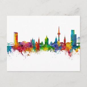 Mannheim Tyskland Skyline Vykort