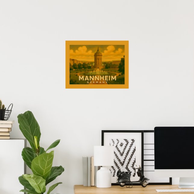 Mannheim Tyskland Stad Konst Poster (Hemmakontoret)