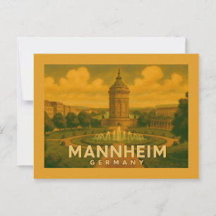 Mannheim Tyskland Stad Konst Vykort