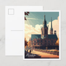 Mannheim Tyskland vintage resor illustration
