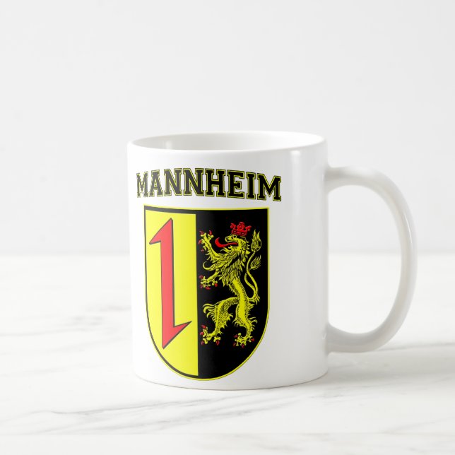 Mannheim Tyskland Wappen/Vapensköld Kaffemugg (Höger)
