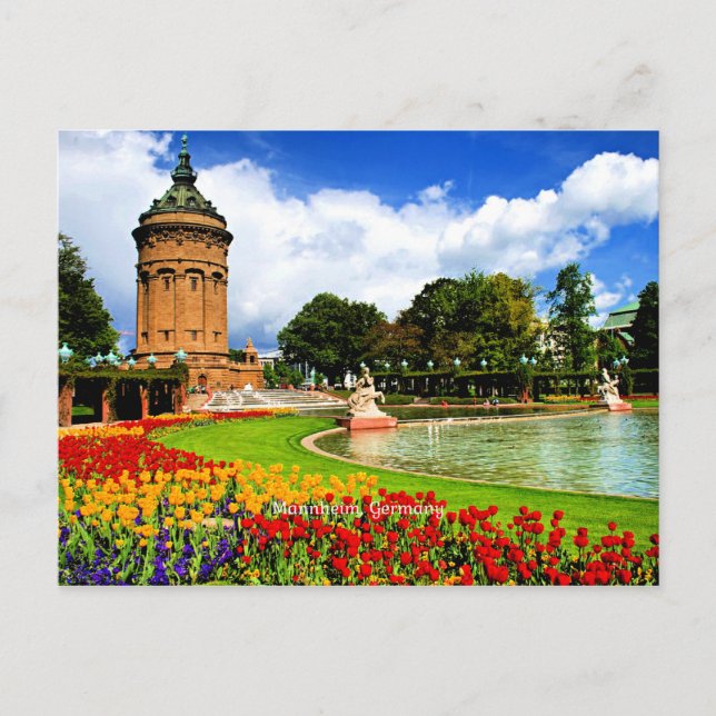 Mannheim, Tysklant vackert fotografi Vykort (Framsida)