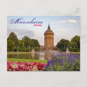Mannheim Tysklant vykort för Torn