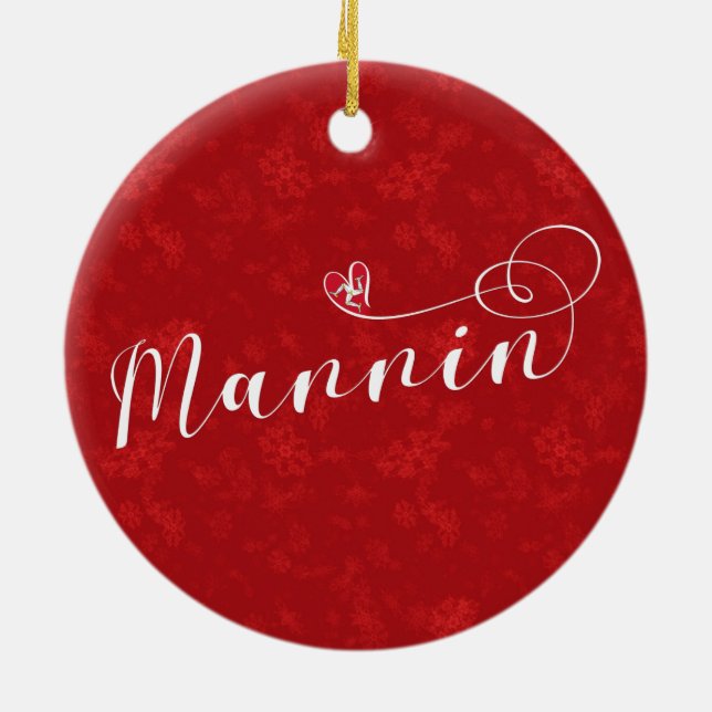 Mannin, Isle of Man Heart, Manx Ornament (Baksidan)
