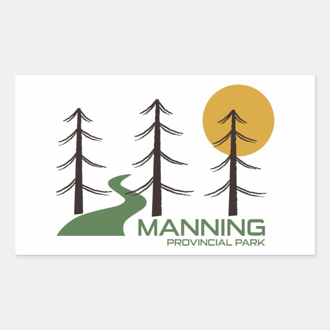 Manning Provincal Park Trail Rektangulärt Klistermärke (Framsida)