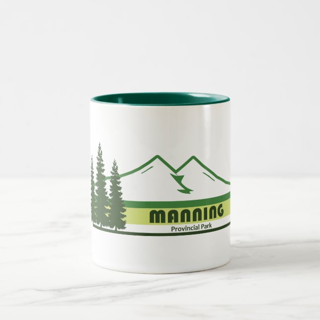Manning Provincial Park Gröna Ränder Två-Tonad Mugg (Center)