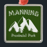 Manning Provincial Park Julgransprydnad Metall<br><div class="desc">Manning Provincial Park är ett år på sig för att komma undan,  och utöver sin vackra sommartid skryter den med en mängd vinteraktiviteter.</div>