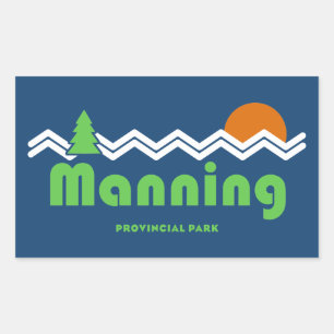 Manning Provincial Park Retro Rektangulärt Klistermärke