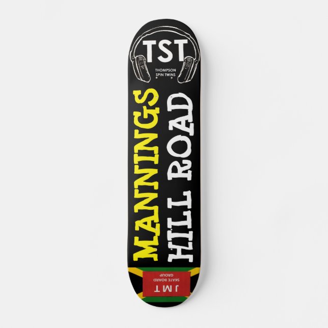 MANNINGS BACKE VÄADSKATTOR MINI SKATEBOARD BRÄDA 18,5 CM (Framsida)