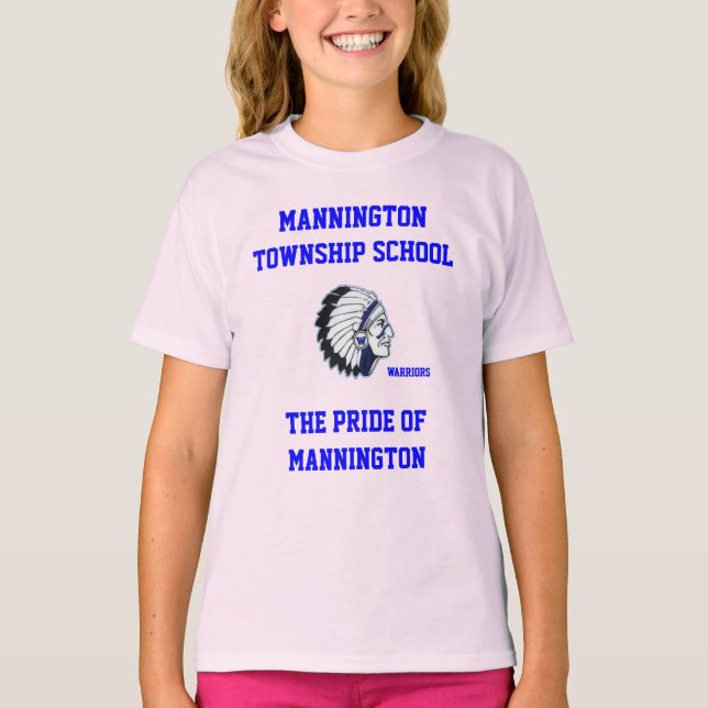 MANNINGTON TOWNSHIP SCHOOL GIRLS RINGER TEE SHIRT (Framsida)
