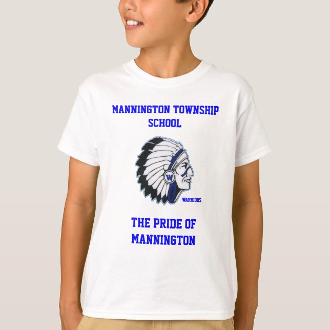MANNINGTON TOWNSHIP SCHOOL KIDS RINGER TEE SHIRT (Framsida)