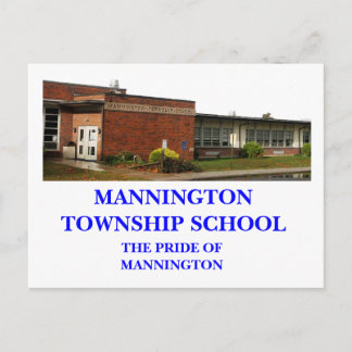 MANNINGTON TOWNSHIP SCHOOL POSTKORT VYKORT