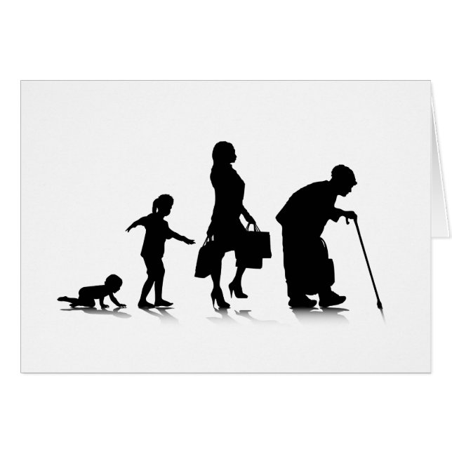 Människa Aging_5 Hälsningskort (Framsidan Horizontal)