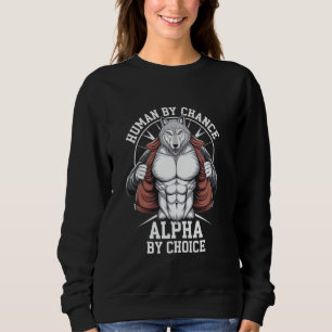 Människa av en slump Alfa genom val Alfavarg Meme T Shirt