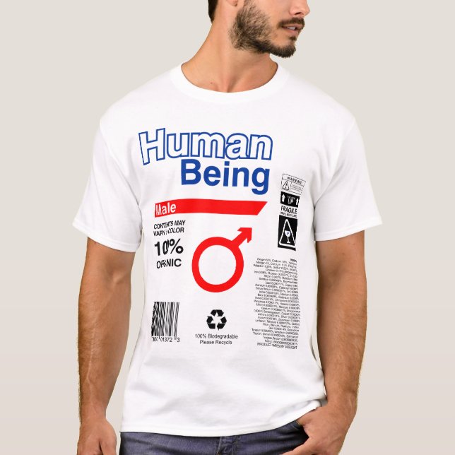 Människa - manlig t-shirt (Framsida)