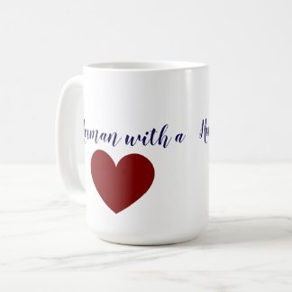 Människa med hjärta  kaffekopp