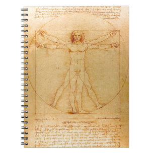 Människaanatomi, Vitruvian man av Leonardo Da Anteckningsbok