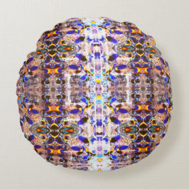 Människafiskharmoni 3 rund kudde