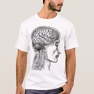 Människahjärnan - antik gravyr t-shirt