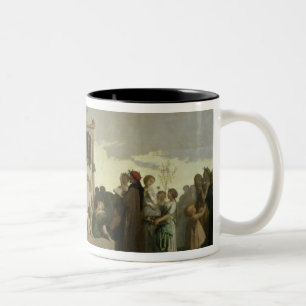 Människakomedin, c.1852 Två-Tonad mugg