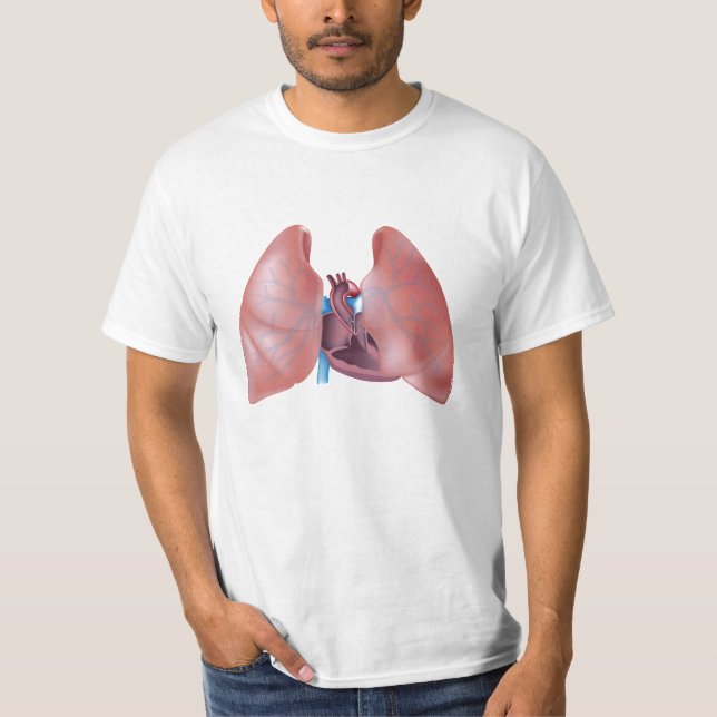 Människalungs och hjärtaskjorta tee shirt (Framsida)