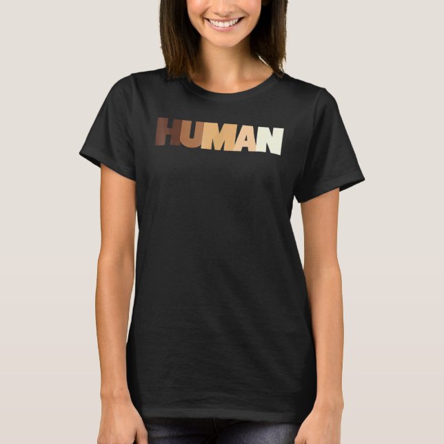 Människan 100 Färg lgbt Vary Pride Day Melanin T Shirt (Framsida)