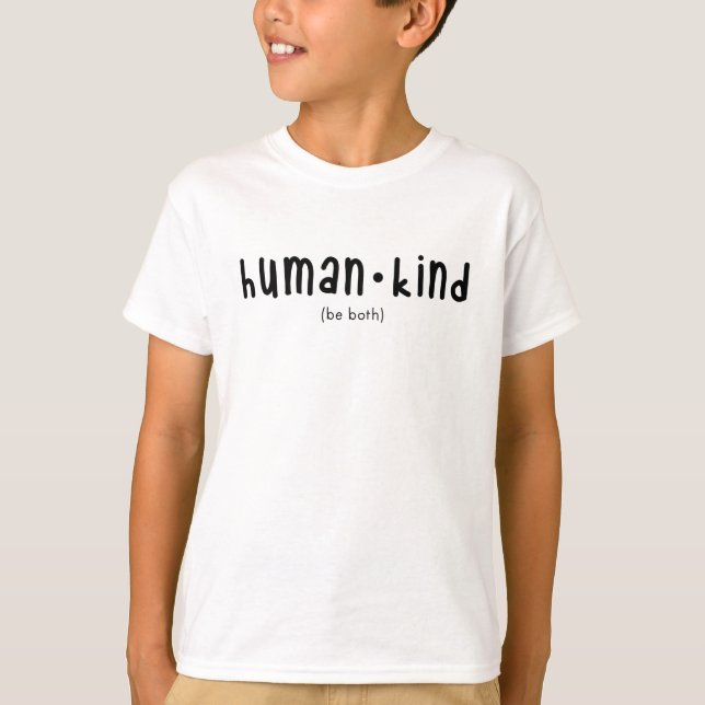 Människan är båda enkla t shirt (Framsida)