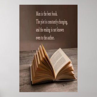 Människan är den bästa bok poster