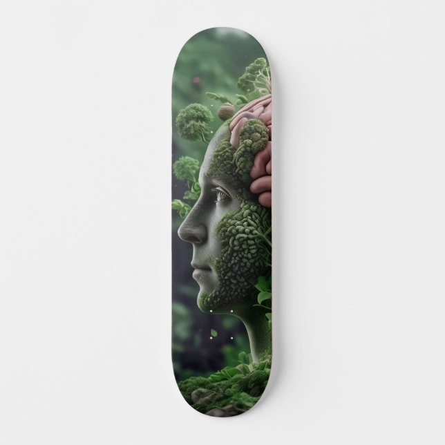 Människan är natur - människans miljö Organic Mini Skateboard Bräda 18,5 Cm (Framsida)