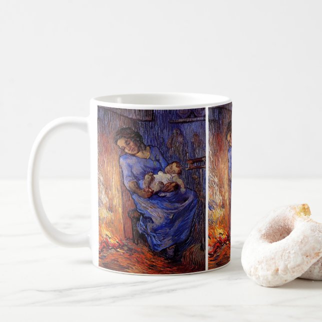 Människan befinner sig i havet av Vincent van Gogh Kaffemugg (Med munk)