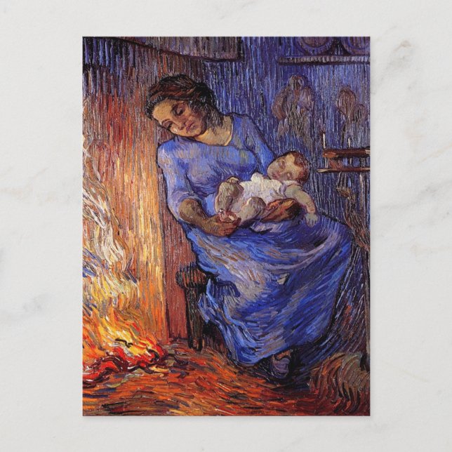 Människan befinner sig i havet av Vincent van Gogh Vykort (Framsida)