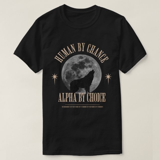 Människan efter förändring Alfa efter val, en fin  T Shirt (Design framsida)