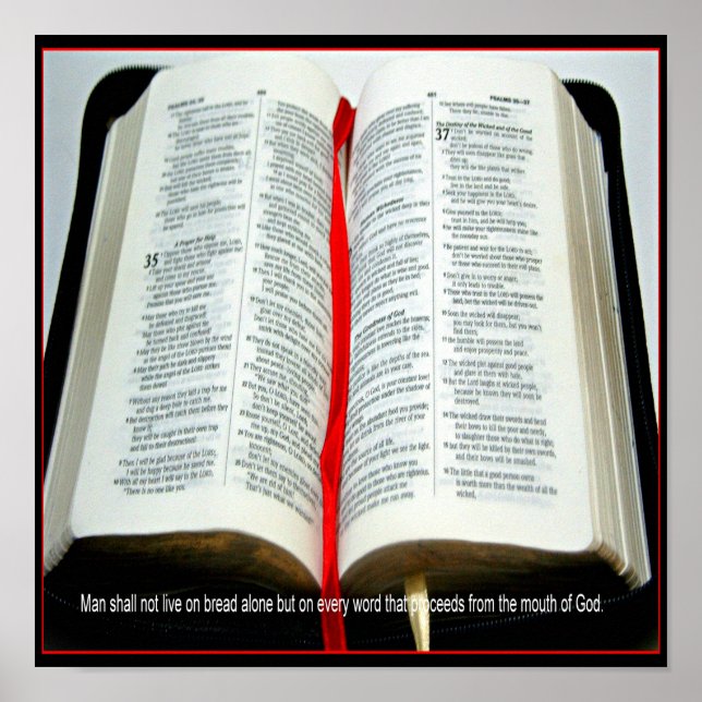 Människan får inte leva på bröd Christian poster (Framsidan)