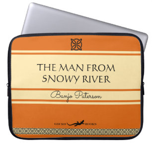 Människan från Snowy River Retro Bok Cover Laptop Fodral