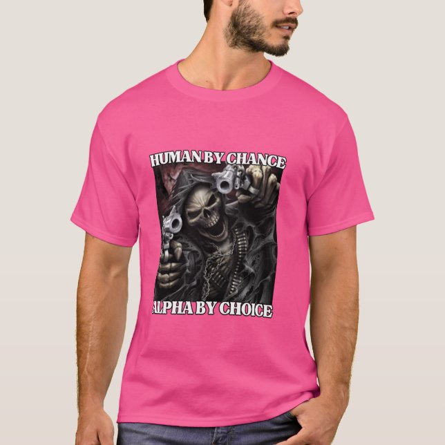 Människan genom att ändra Alfa genom att välja en  T Shirt (Framsida)