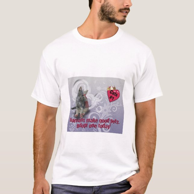 Människan gör Bra till husdjur - ett i dag. T Shirt (Framsida)