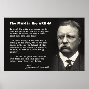 Människan i Arena Tal - Teddy Roosevelt 1910 Poster