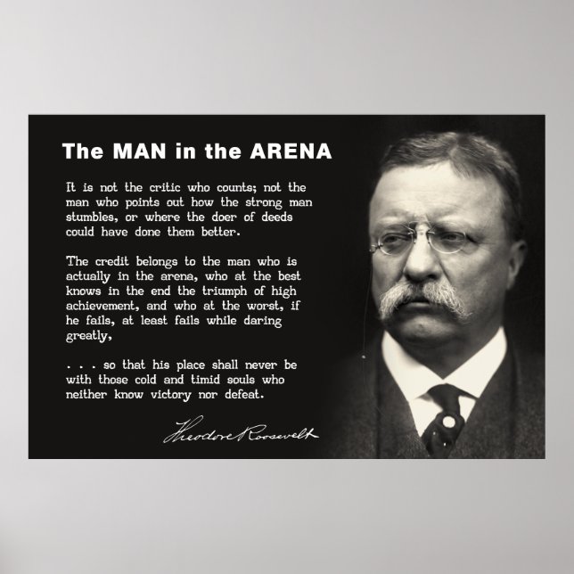 Människan i Arena Tal - Teddy Roosevelt 1910 Poster (Framsidan)