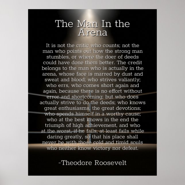 Människan i Arena - Theodore Roosevelt Poster (Framsidan)