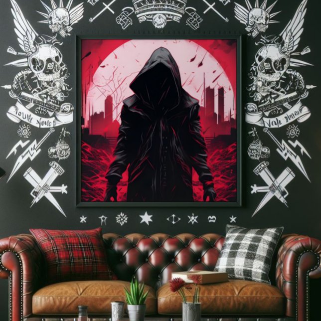 Människan i den postapokalyptiska världen fototryck (Skapare uppladdad)