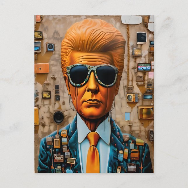 Människan i ett samhälle som håller på att förfall vykort (Framsida)