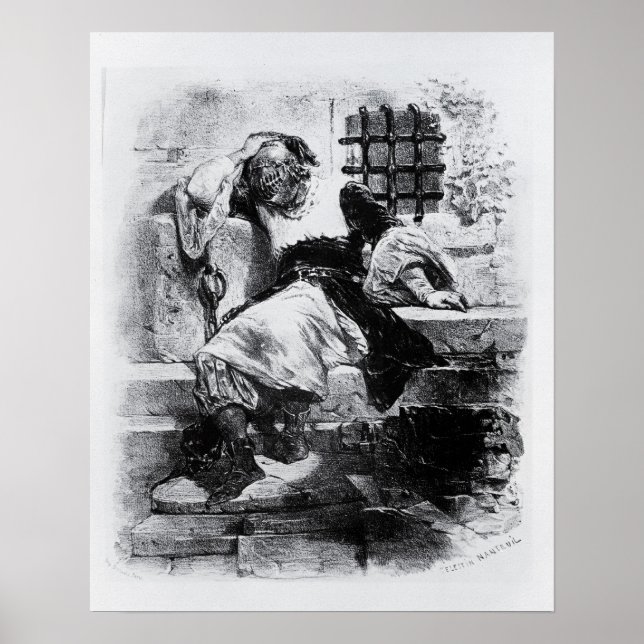 Människan i Järn Mask i hans fängelse Poster (Framsidan)