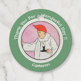 Människan i Måne Mor Goose Födelsedagsfest Items Gåvor Etiketter