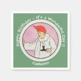 Människan i Måne Mor Goose Födelsedagsfest Items Pappersservett