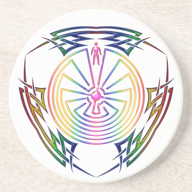 Människan i Maze - färgaden för stamtatuering Underlägg (Framsidan)