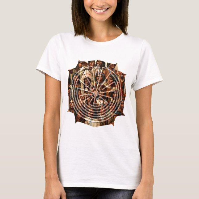 Människan i Maze - folk stil Tee (Framsida)
